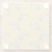 Muster für illustrierte Schnecken und Wirbel Glasuntersetzer (Rückseite)