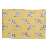 Muster für illustrierte Schnecken und Wirbel Kissenbezug (Rückseite)