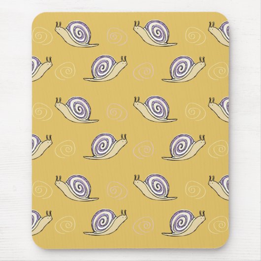 Muster für illustrierte Schnecken und Wirbel Mousepad (Vorne)
