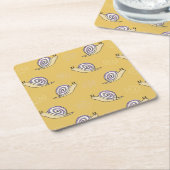 Muster für illustrierte Schnecken und Wirbel Rechteckiger Pappuntersetzer (angewinkelt)