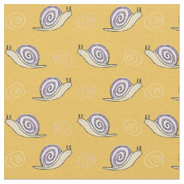 Muster für illustrierte Schnecken und Wirbel Stoff