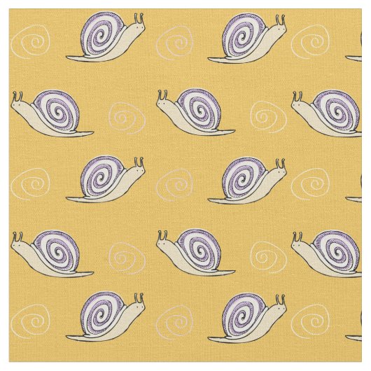Muster für illustrierte Schnecken und Wirbel Stoff (Nahaufnahme)