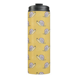 Muster für illustrierte Schnecken und Wirbel Thermosbecher