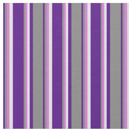Muster für Indigo, Grau, Orchid & Lavender Lines Stoff (Nahaufnahme)