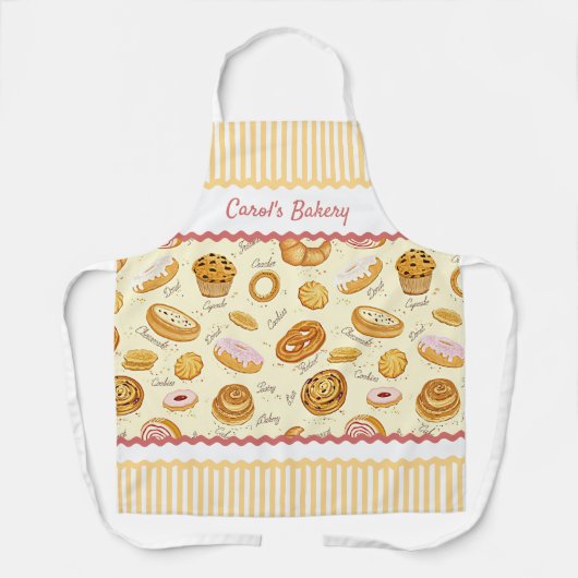 Muster für individuelle Name oder Text auf Süßigke Schürze (Vorderseite)