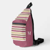 Muster für individuelle Name- und Monogramm-Retro- Crossbody Bag (Rechte Ecke)