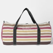 Muster für individuelle Name- und Monogramm-Retro- Duffle Bag (Vorderseite)