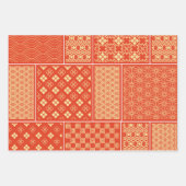 Muster für japanische Mix Coral Geschenkpapier Set (Vorderseite 2)