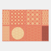 Muster für japanische Mix Coral Geschenkpapier Set (Vorderseite)