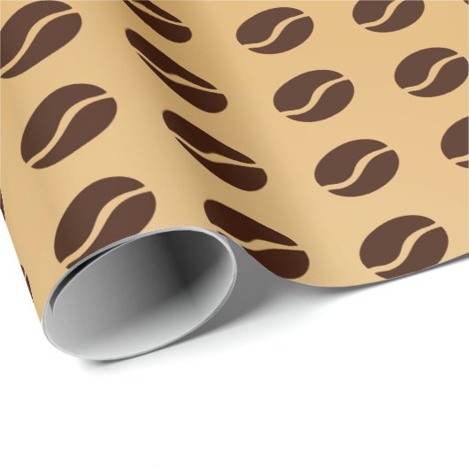 Muster für Kaffeebohnen Geschenkpapier (Rolleneckpunkt)