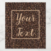 Muster für Kaffeebohnen Weinetikett (Einzelnes Label)
