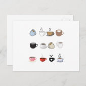 Muster für Kaffeemugs Postkarte (Vorne/Hinten)