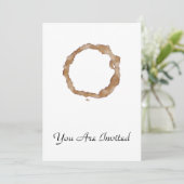 Muster für Kaffeestain Einladung (Stehend Vorderseite)