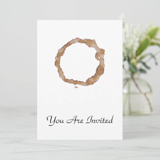 Muster für Kaffeestain Einladung (Stehend Vorderseite)