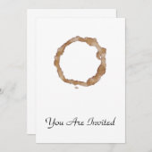 Muster für Kaffeestain Einladung (Vorne/Hinten)