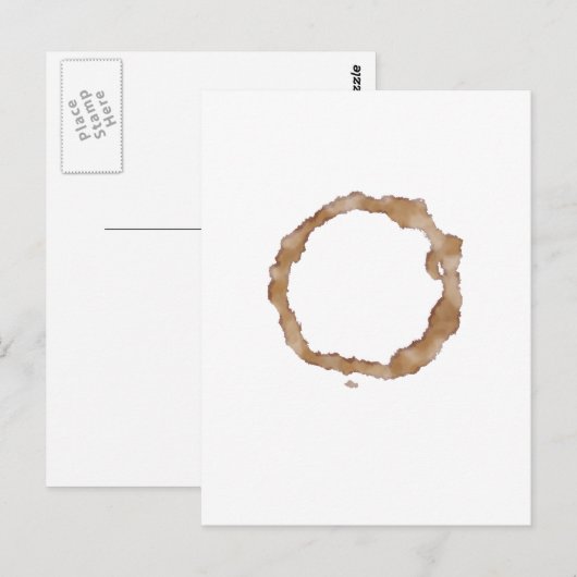 Muster für Kaffeestain Postkarte (Vorne/Hinten)