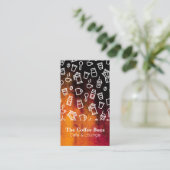 Muster für Kaffeezubehör | Cafe Visitenkarte (Stehend Vorderseite)