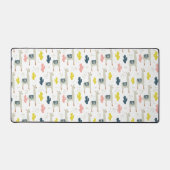 Muster für Kakteen und Llamas Schreibtischunterlage (Vorderseite)