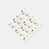 Muster für Kakteen und Llamas Serviette (Ecke)