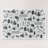 Muster für Kampfkunst (schwarz-weiß) Puzzle (Horizontal)