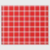 Muster für Karierte rote Windows-Rasterstreifen Geschenkpapier (Flach)