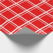 Muster für Karierte rote Windows-Rasterstreifen Geschenkpapier (Ecke)