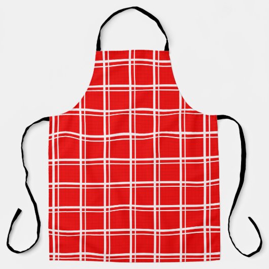 Muster für Karierte rote Windows-Rasterstreifen Schürze (Vorderseite)
