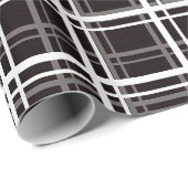 Muster für Karierte Streifen in Schwarz-Windows-Fe Geschenkpapier (Rolleneckpunkt)