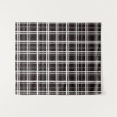 Muster für Karierte Streifen in Schwarz-Windows-Fe Wandteppich (Vorderseite (Horizontal))