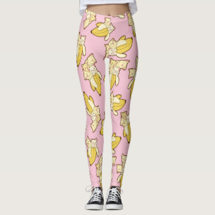 Muster für Katzen und Bananen Leggings