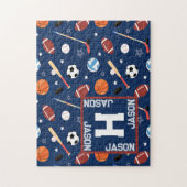 Muster für kids Blue Sports Equipment Puzzle (Vertikal)