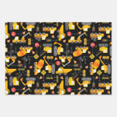 Muster für kids Watercolor Construction Vehicles Geschenkpapier Set (Vorderseite 2)