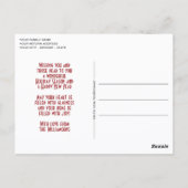 Muster für Kleider und Bauernhöfe Postkarte (Rückseite)