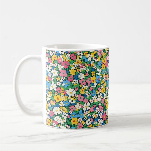 Muster für kleine Frühlingsblumen Kaffeetasse (Links)