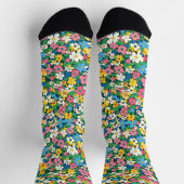 Muster für kleine Frühlingsblumen Socken (Oben)
