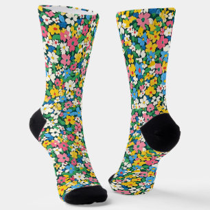 Muster für kleine Frühlingsblumen Socken