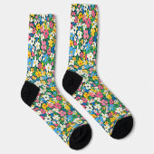Muster für kleine Frühlingsblumen Socken (Rechts)