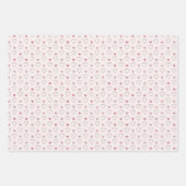 Muster für kleine Herzen und Punkte Geschenkpapier Set (Vorderseite)