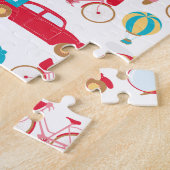 Muster für kleine junge Fahrzeuge mit Vorname Puzzle (Seite)