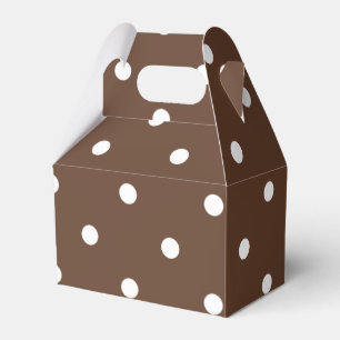 Muster für kleine Polka-Punkte: Braun Geschenkschachtel