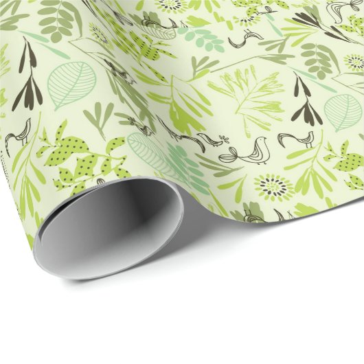 Muster für kleine Vögel Geschenkpapier (Rolleneckpunkt)
