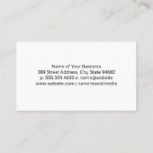 Muster für Koch-Kochwerkzeuge Visitenkarte (Rückseite)