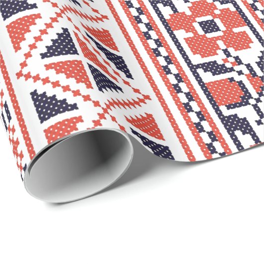 Muster für Kreuzstiche Geschenkpapier (Rolleneckpunkt)