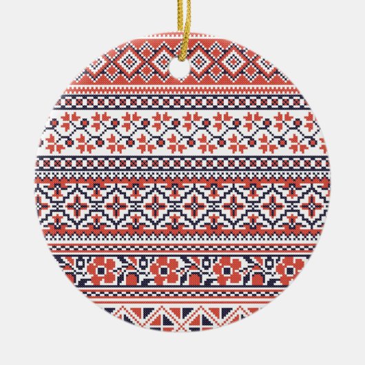 Muster für Kreuzstiche Keramikornament (Vorne)