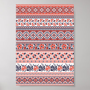 Muster für Kreuzstiche Poster