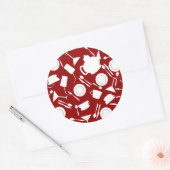 Muster für Küchenelemente Runder Aufkleber (Umschlag)