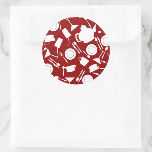 Muster für Küchenelemente Runder Aufkleber (Tasche)