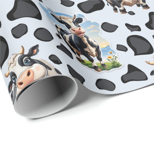 Muster für Kuhmuster Geschenkpapier (Rolleneckpunkt)