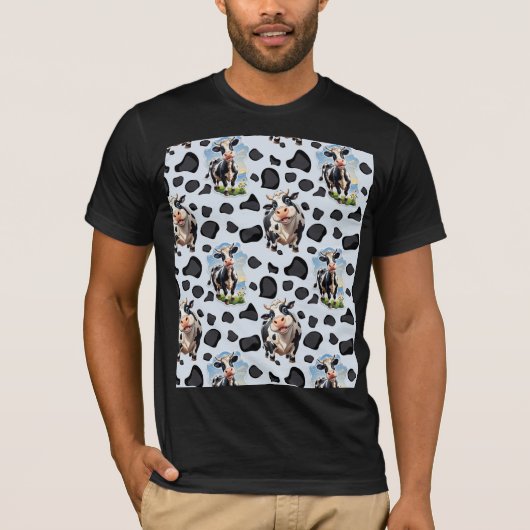 Muster für Kuhmuster T-Shirt (Vorderseite)