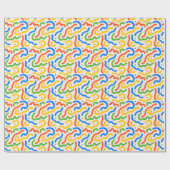 Muster für kühne und farbige Pinselstriche Geschenkpapier (Flach)